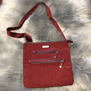 Baggallini Maroon minimalist Crossbody with pockets